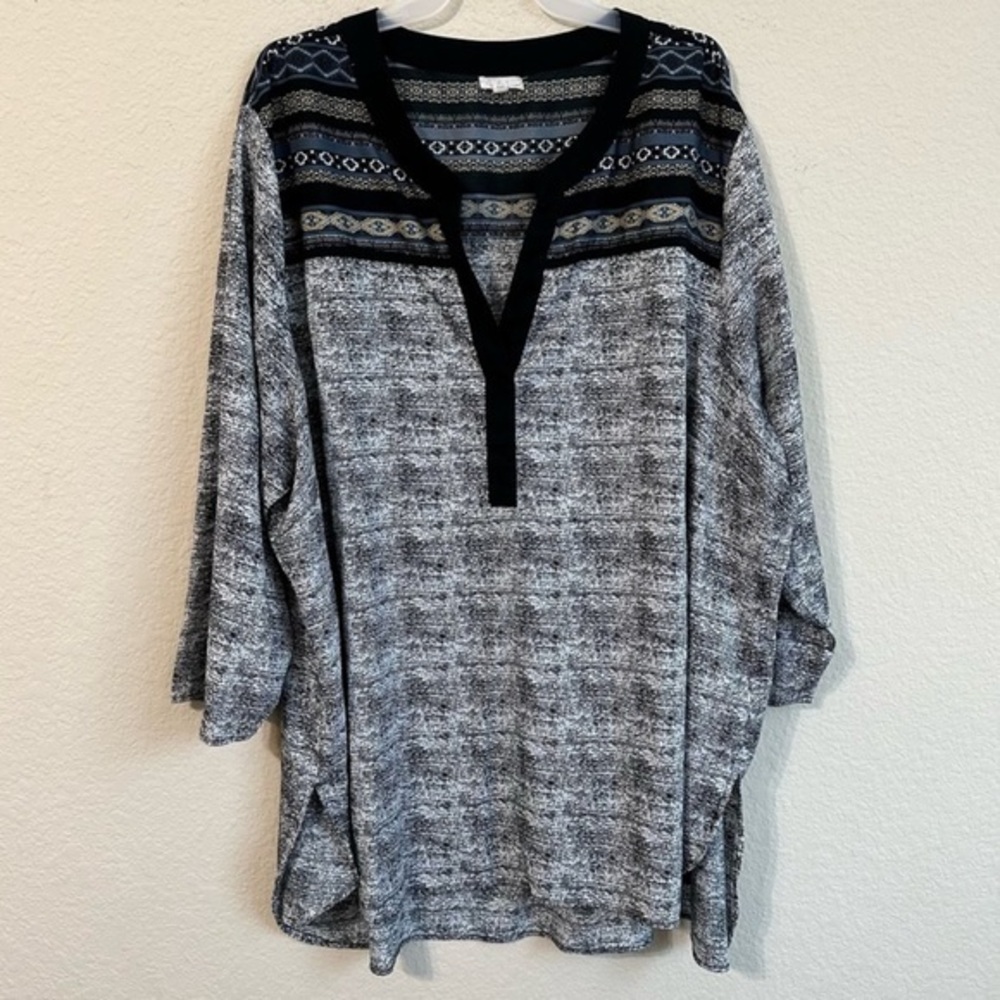 Antilia Femme Top Black Gray Brown Print Long Sleeve
Caftan Plus Size Tunic